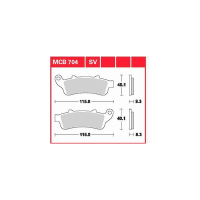 Klocki hamulcowe TRW MCB 704 SV - Honda, Peugeot