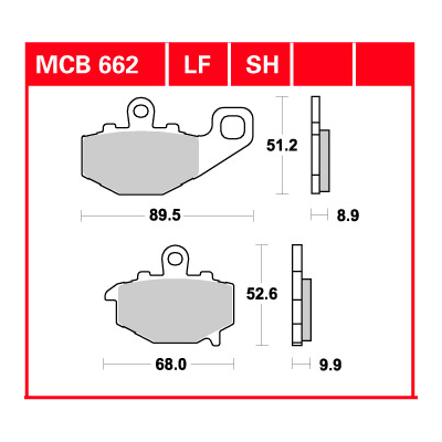 Klocki hamulcowe TRW MCB 662 SH