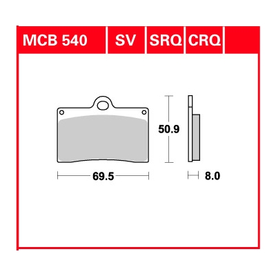 Klocki hamulcowe TRW MCB 540
