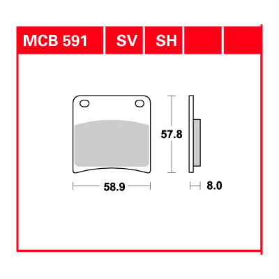 Klocki hamulcowe TRW MCB 591 SV