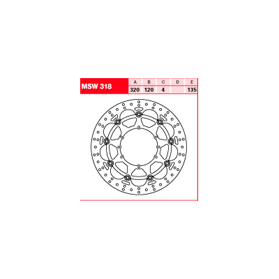 Tarcza hamulcowa TRW MSW 318