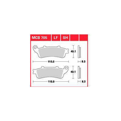 Klocki hamulcowe TRW MCB 705 SH - Honda