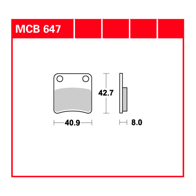 Klocki hamulcowe TRW MCB 647