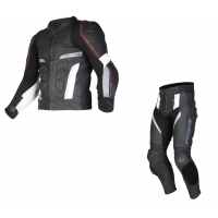 KOMBINEZON SKÓRZANY OZONE GRIP BLACK/WHITE
