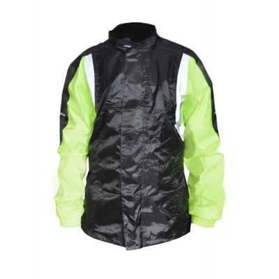 KURTKA PRZECIWDESZCZOWA OZONE MARIN BLACK/FLUO YELLOW